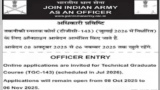 Indian Army TGC 143 Recruitment 2025: Apply Online for Engineering Stream Posts by 6th November 2025