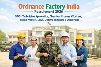 Ordnance Factory India Recruitment 2026 for 1260+ Technician Apprentice, Chemical Process Workers, Skilled Workers, DBW, Diploma Engineers and Other Posts